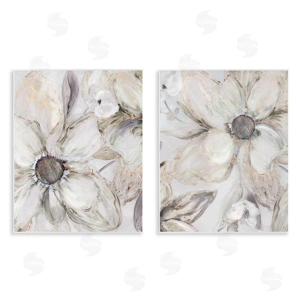 Carol Robinson Sandstone Tinted Blooms Wall Plaque Art Print