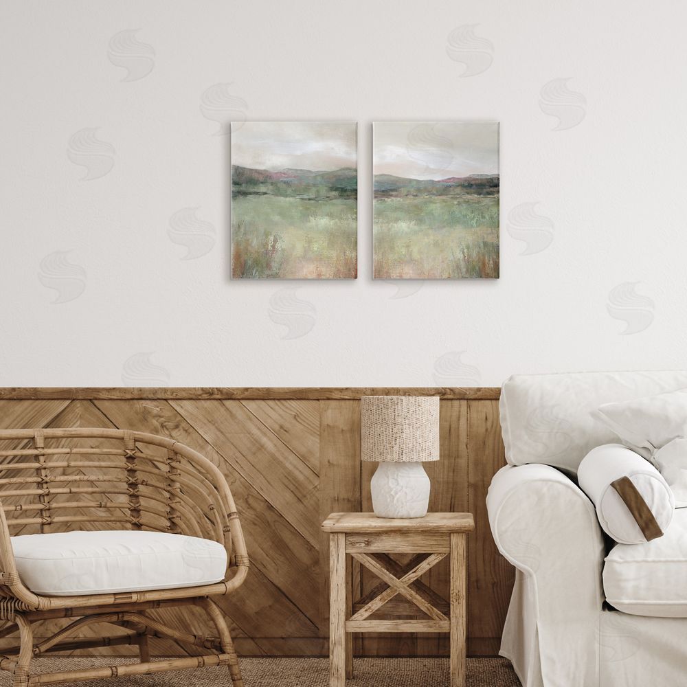 Carol Robinson Muted Glimpse of Spring Canvas Wall Art Print in Room