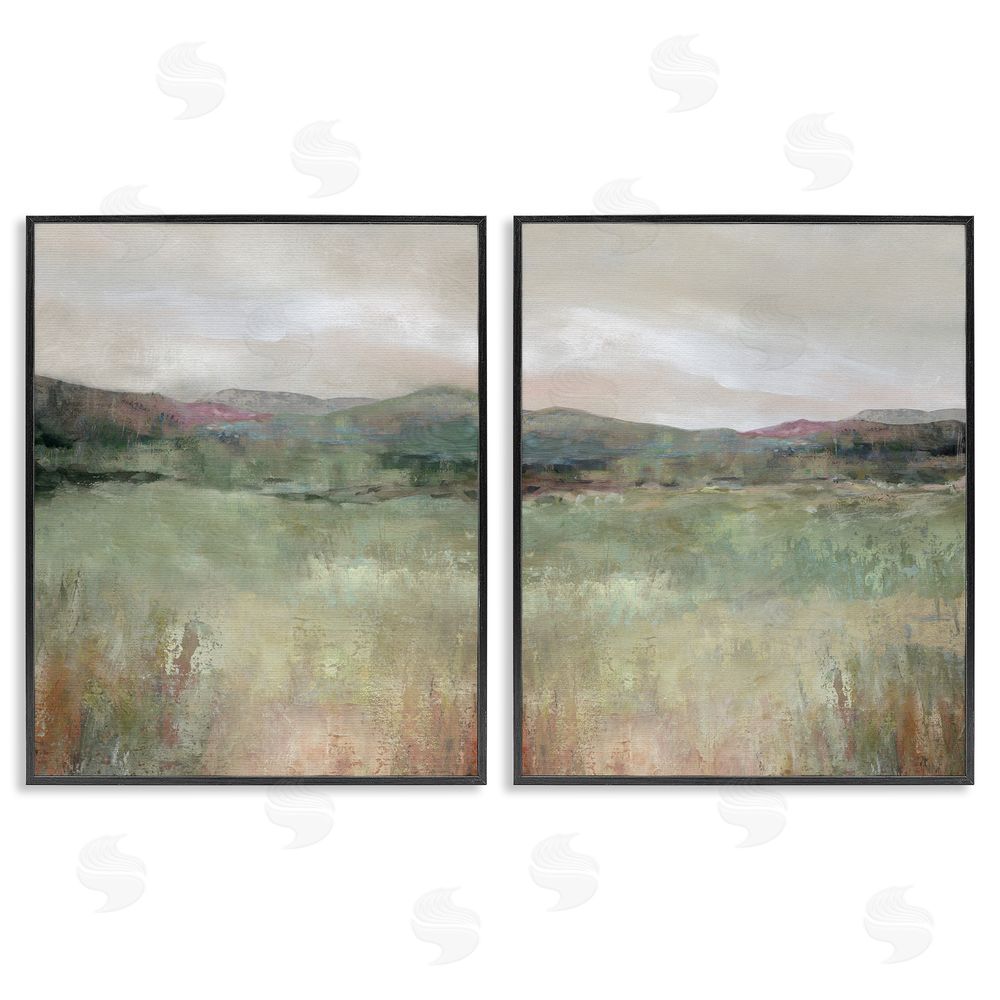 Carol Robinson Muted Glimpse of Spring Black Framed Giclee Wall Art Print
