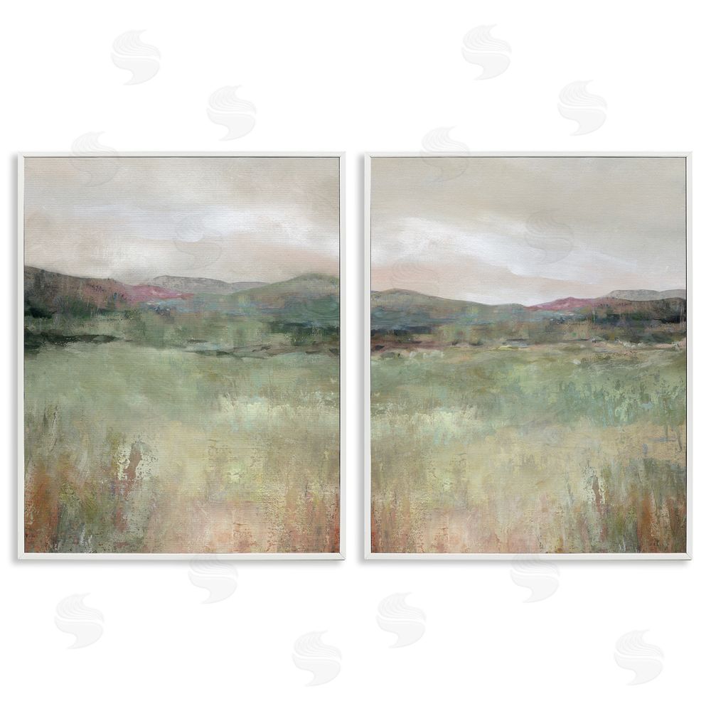 Carol Robinson Muted Glimpse of Spring White Framed Giclee Wall Art Print