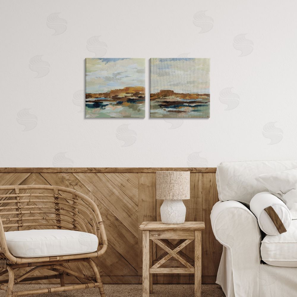 Silvia Vassileva Blended American West Atmosphere Stretched Canvas Wall Art in Room