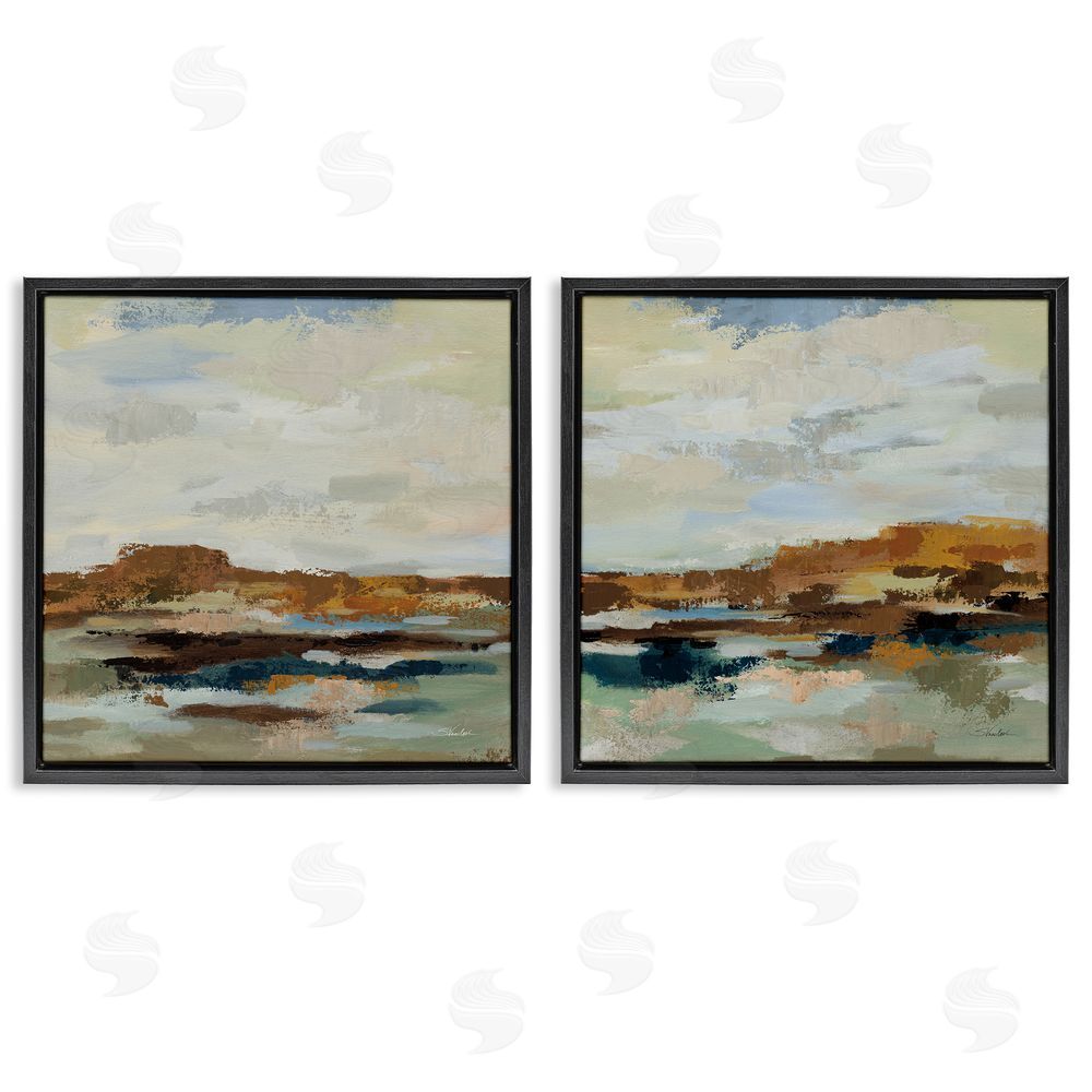 Silvia Vassileva Blended American West Atmosphere Black Floating Frame Canvas Wall Art Print