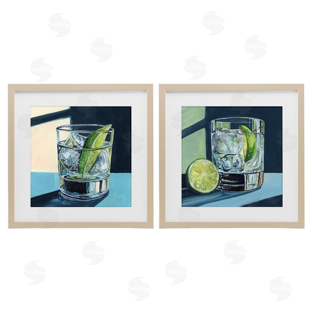 Kate Jarvik Birch Strong Gin Tonic Cocktail Birch Framed Print Under Glass Wall Art