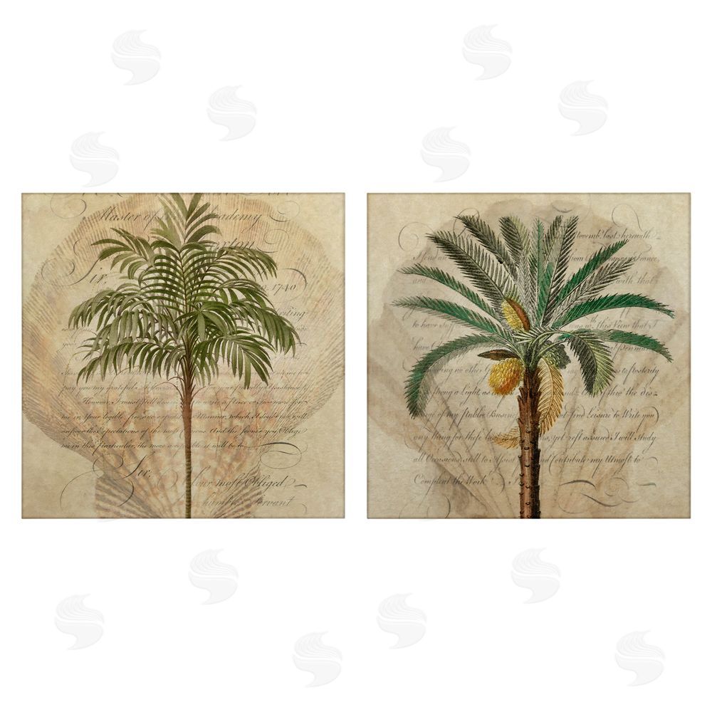 Steve Hunziker Subdued Tropical Palms Stretched Canvas Wall Art Print