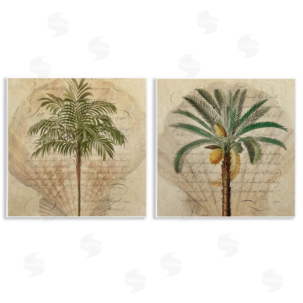 Steve Hunziker Subdued Tropical Palms Wall Plaque Art Print