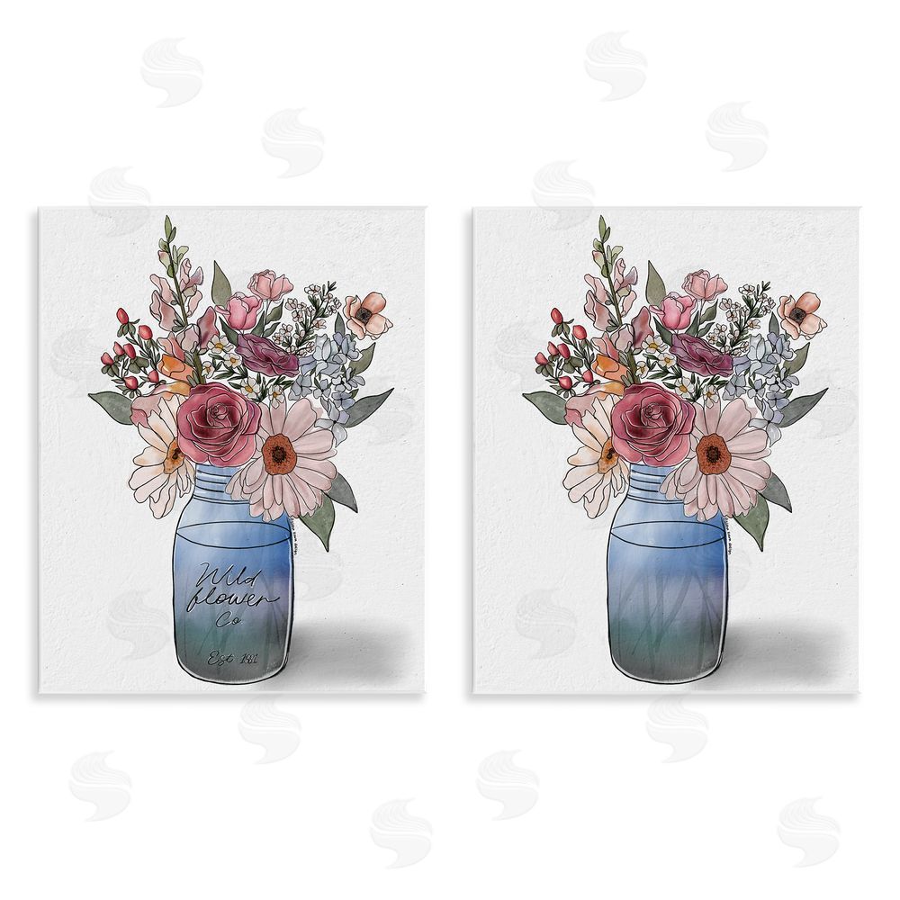 Alisha Kiara Design Farmer's Market Vases Wooden Wall Plaque Art Print