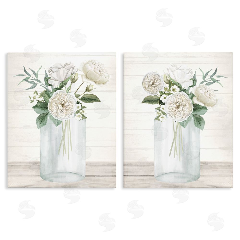 Kim Allen Soft Patience Flowers Stretched Canvas Wall Art Print
