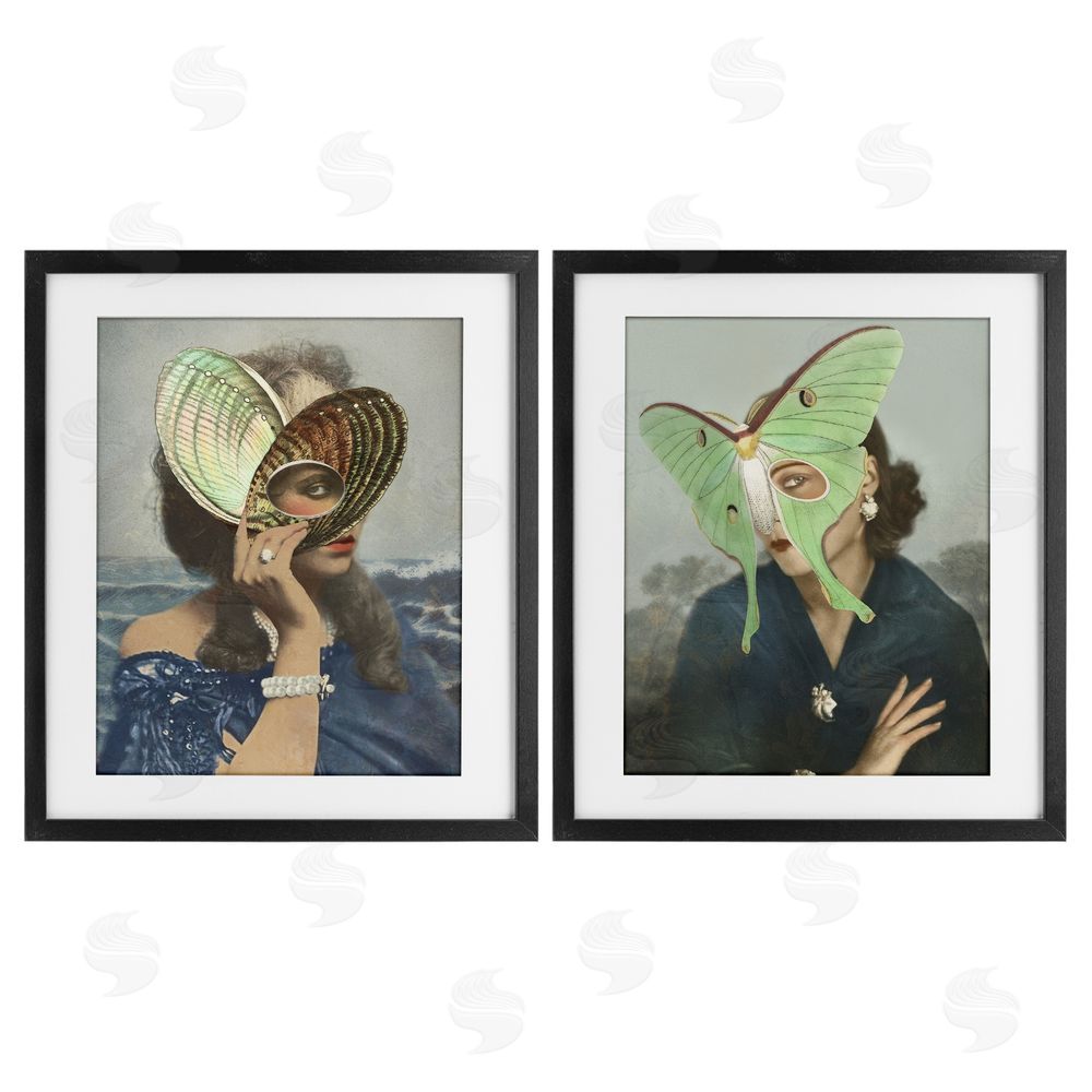 Victoria Barnes Naturalist Women Portraits Black Framed Print Under Glass Wall Art