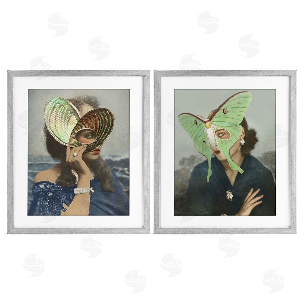 Victoria Barnes Naturalist Women Portraits Gray Framed Print Under Glass Wall Art