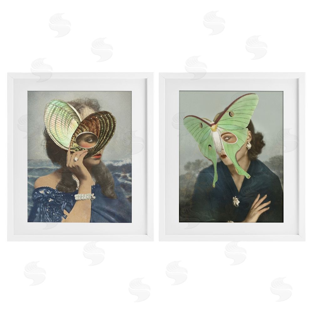 Victoria Barnes Naturalist Women Portraits White Framed Print Under Glass Wall Art