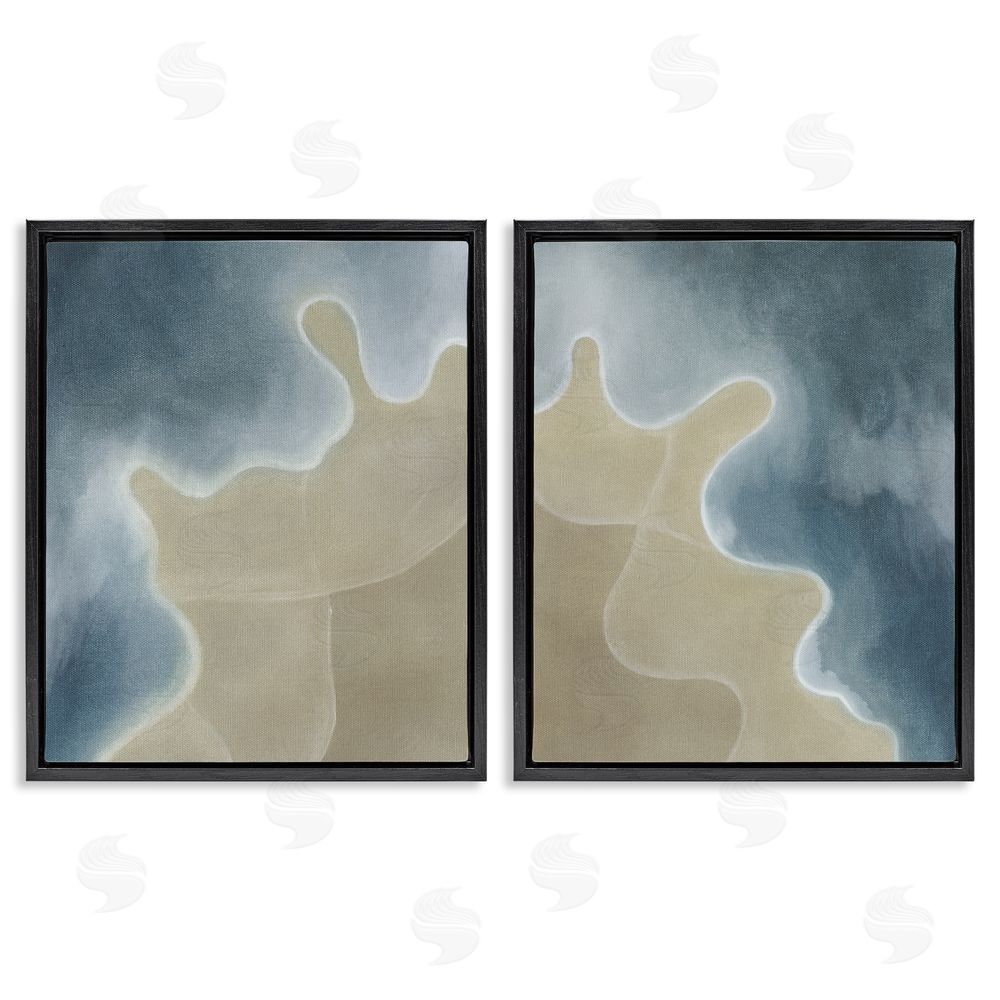 Grace Popp Aerial Turning The Tides Black Floating Frame Canvas Wall Art Print