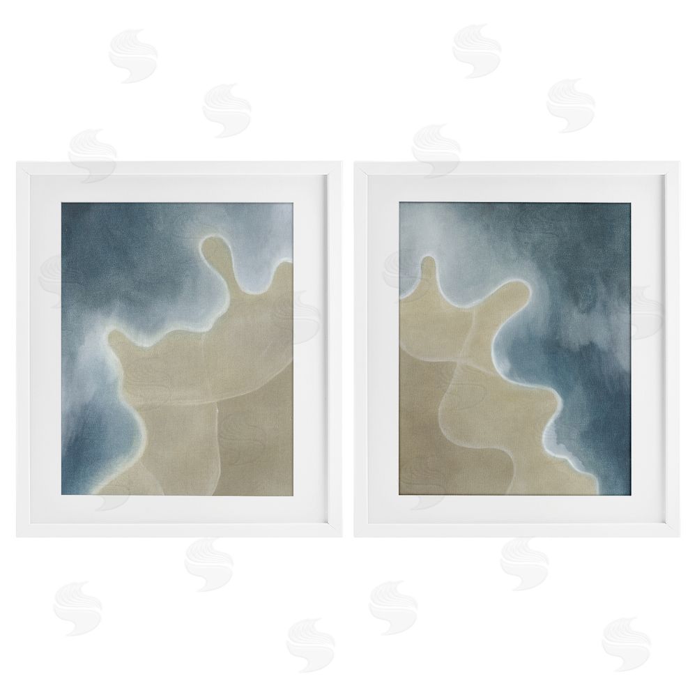 Grace Popp Aerial Turning The Tides White Framed Print Under Glass Wall Art
