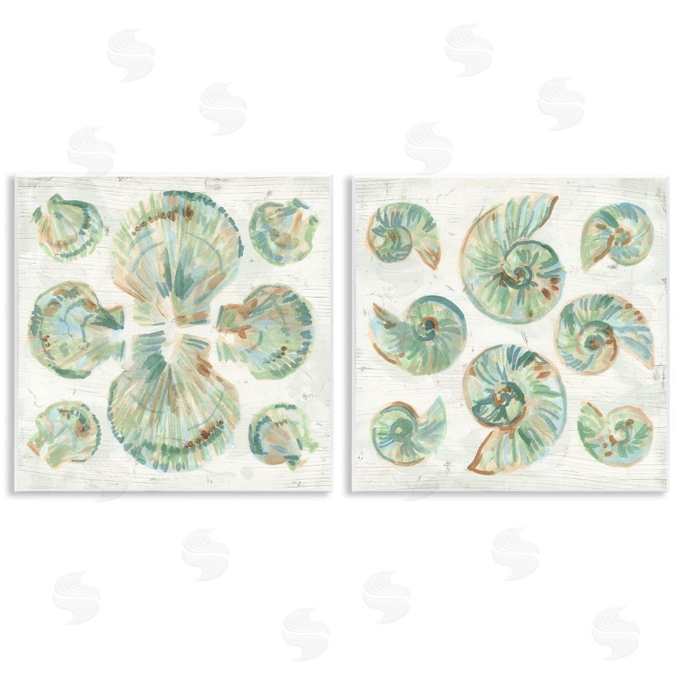 June Erica Vess Saltwashed Seashells Pattern Wall Plaque Art Print