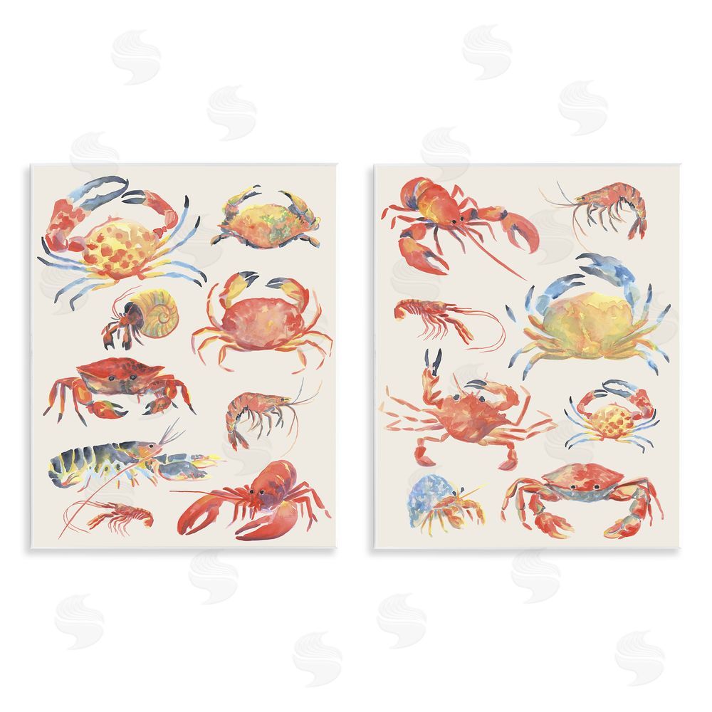 June Erica Vess Aquatic Crustacean Collection Wall Plaque Art Print