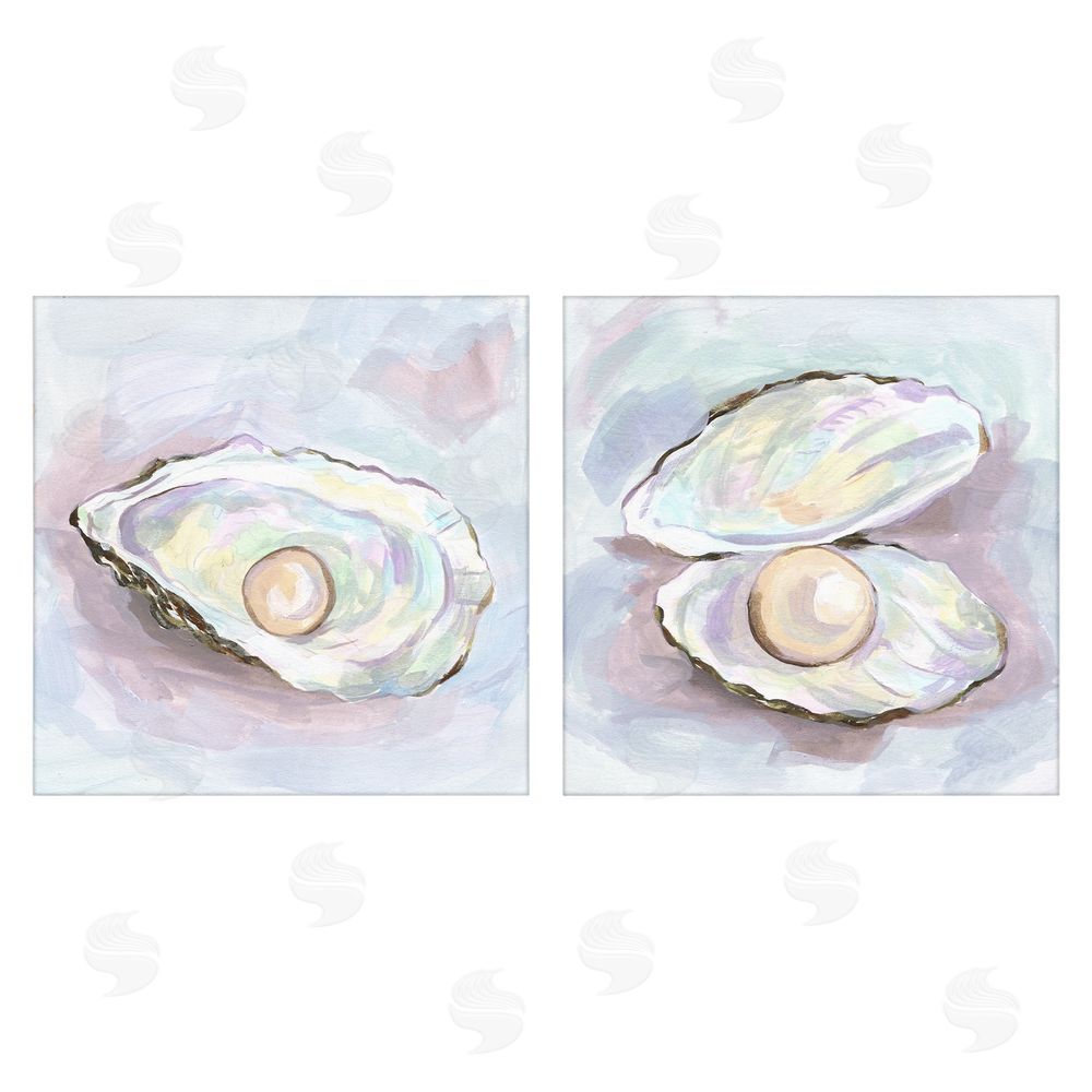 Melissa Wang Aquatic Silent Opals Stretched Canvas Wall Art Print