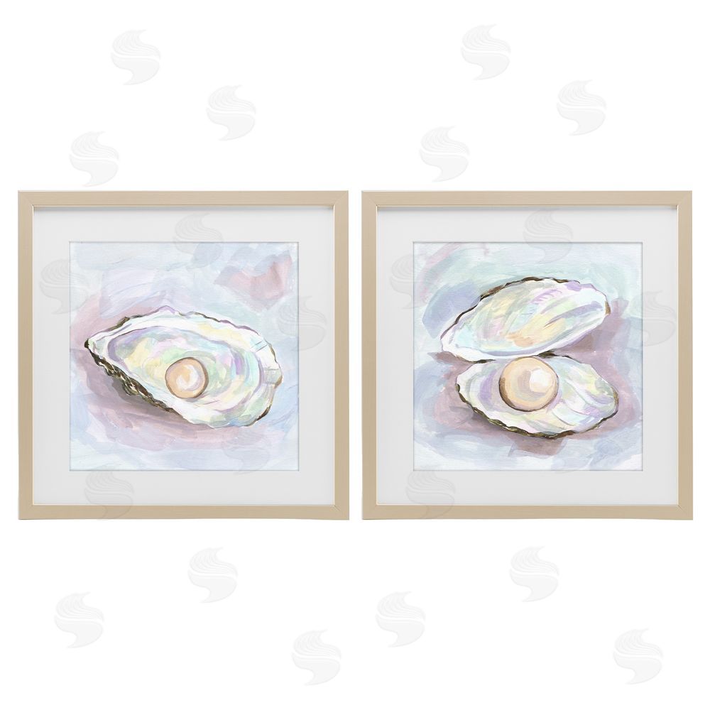 Melissa Wang Aquatic Silent Opals Birch Framed Print Under Glass Wall Art