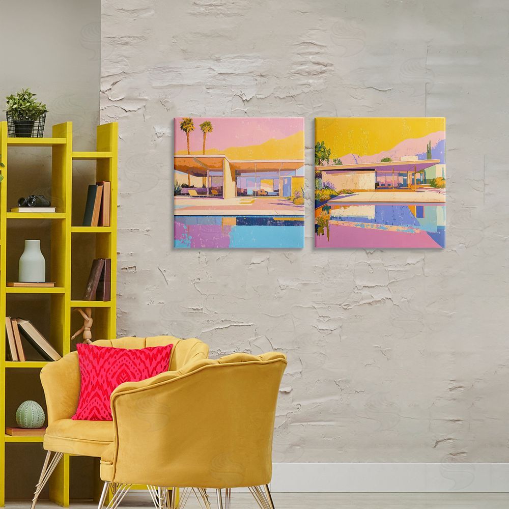 Walker Noble Case Study Villa Stretched Canvas Wall Art in Room