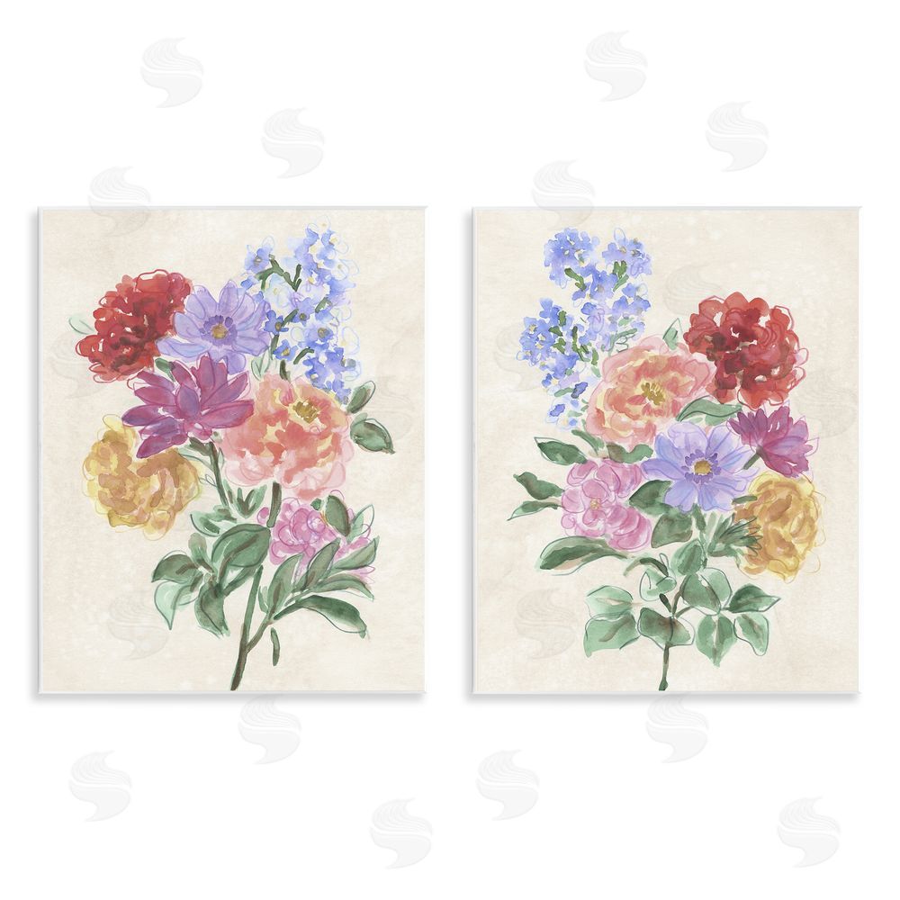 June Erica Vess Spring Blooms on Parchment Wall Plaque Art Print