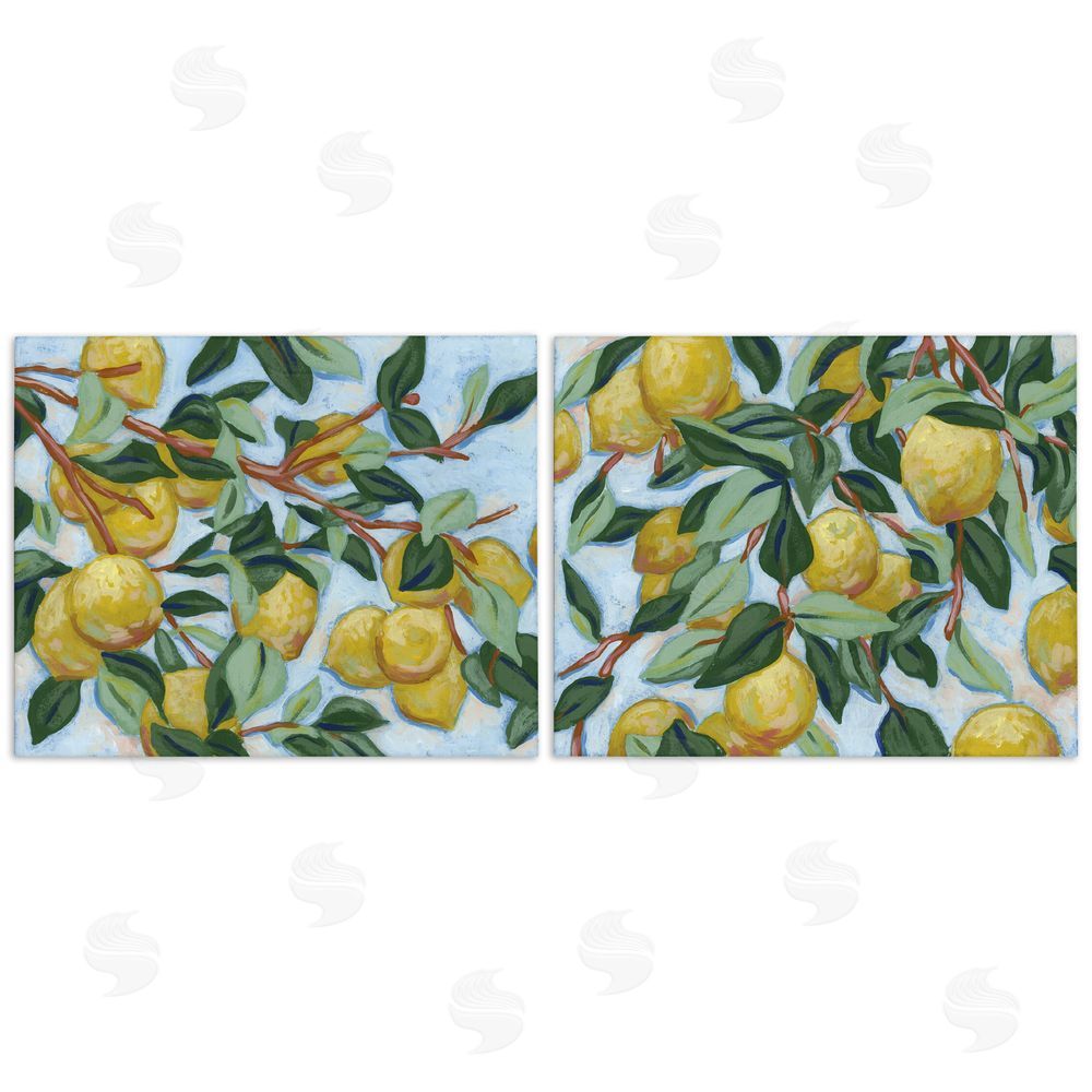 June Erica Vess Sunshine Lemon Tree Stretched Canvas Wall Art Print