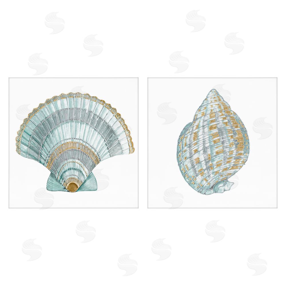 Lorenzo Collective Regal Clam Shell Duo Stretched Canvas Wall Art Print