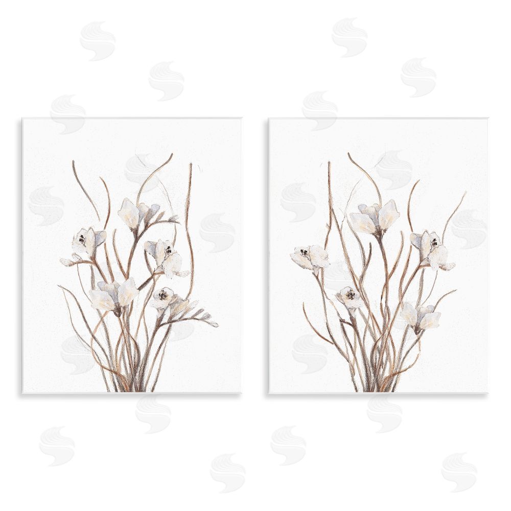 Sundance Graphics Curly Branches Wildflowers Wall Plaque Printed Art