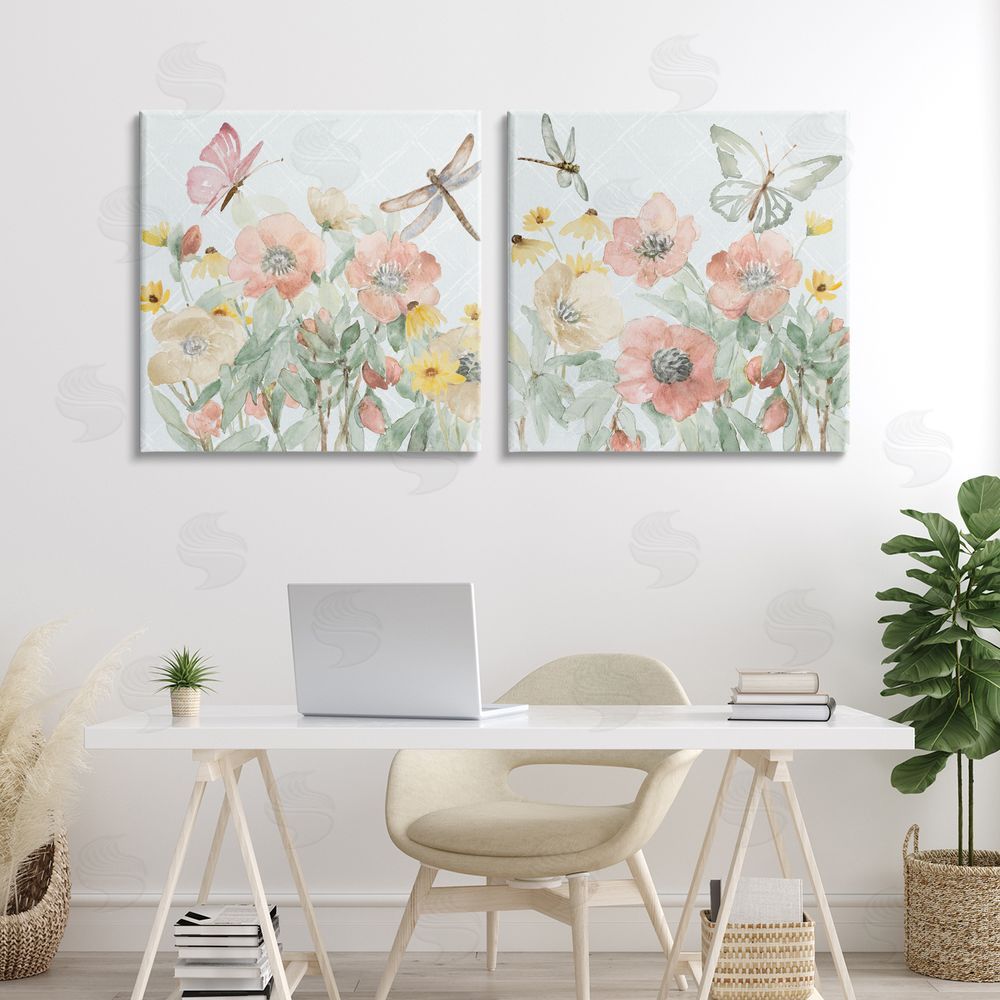 Sundance Graphics Delicate Garden Joy Canvas Wall Art Print in Room