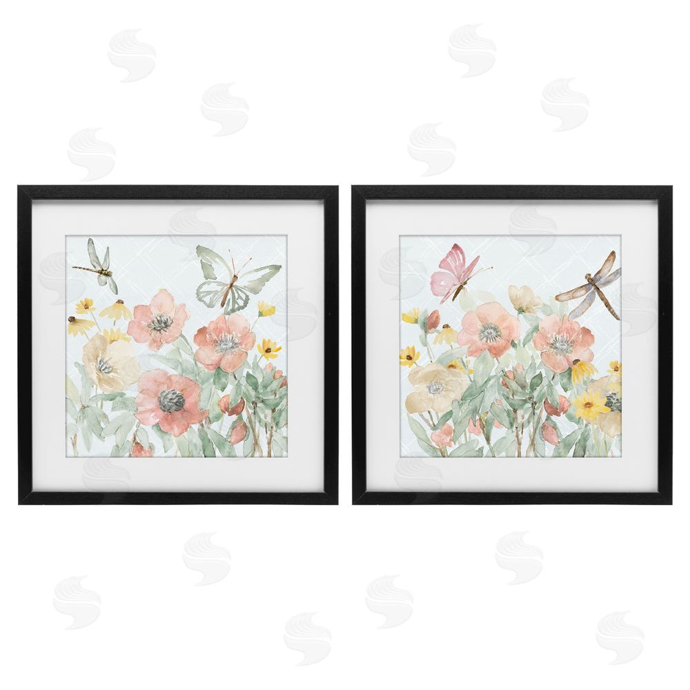 Sundance Graphics Delicate Garden Joy Black Framed Print Under Glass Wall Art