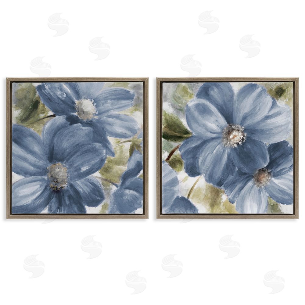 Sundance Graphics Floral Walk in Beauty Brown Floating Frame Canvas Wall Art Print