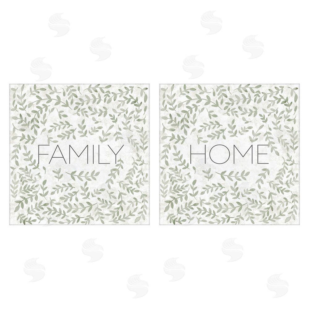 Sundance Graphics Curved Ivy Sprigs Phrases Canvas Wall Art Print