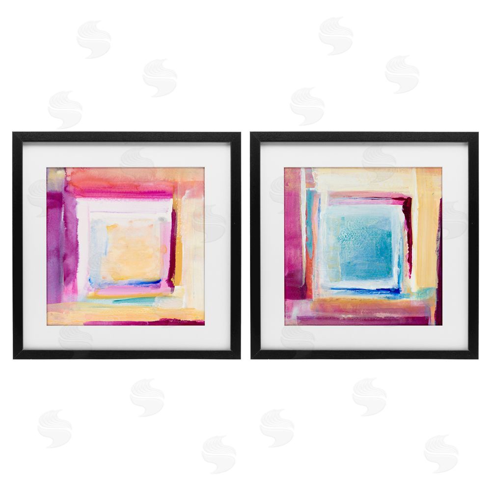 Sundance Graphics Pink & Yellow New Day Black Framed Print Under Glass Wall Art