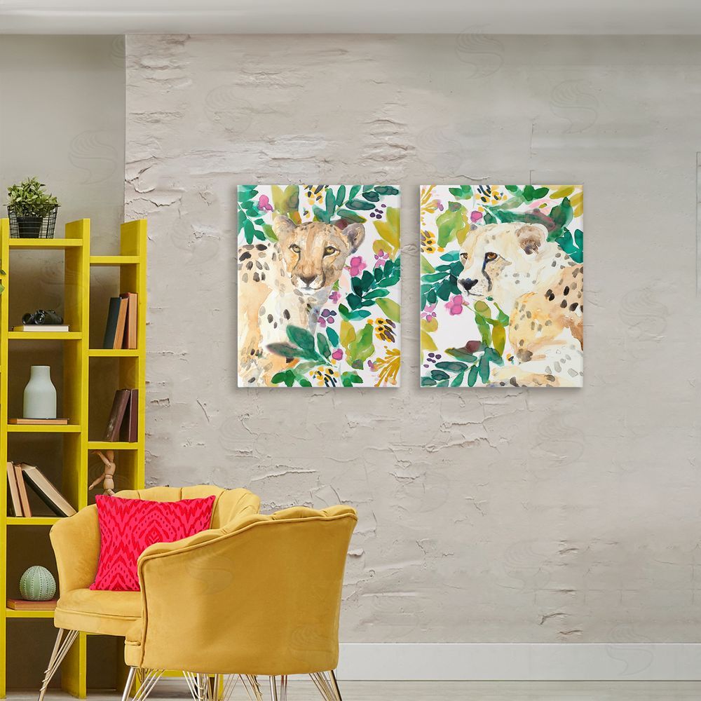 Sundance Graphics Botanical Garden Wildlife Canvas Wall Art Print in Room