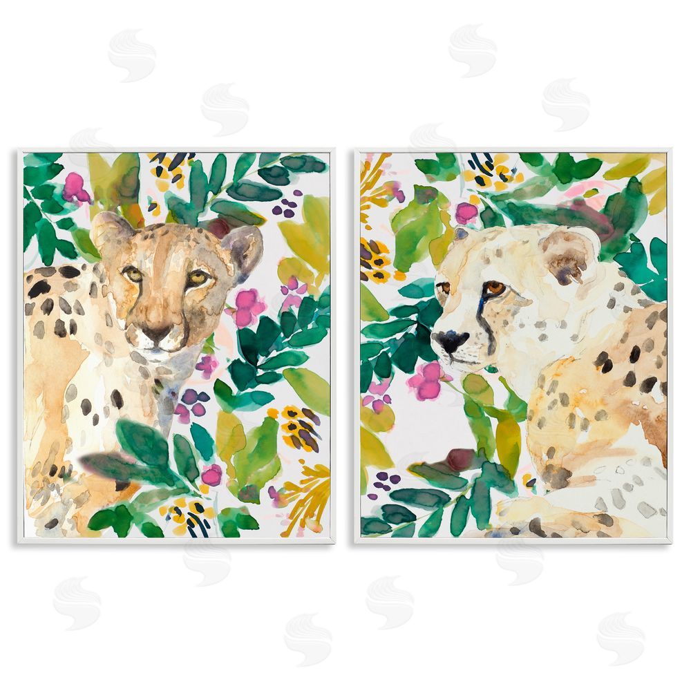 Sundance Graphics Botanical Garden Wildlife White Framed Giclee Wall Art Print