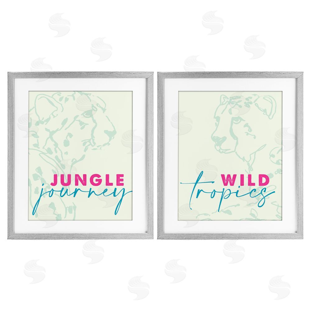 Sundance Graphics Wildlife Phrases Cheetahs Gray Framed Print Under Glass Wall Art