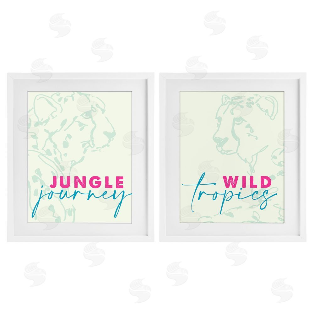 Sundance Graphics Wildlife Phrases Cheetahs White Framed Print Under Glass Wall Art