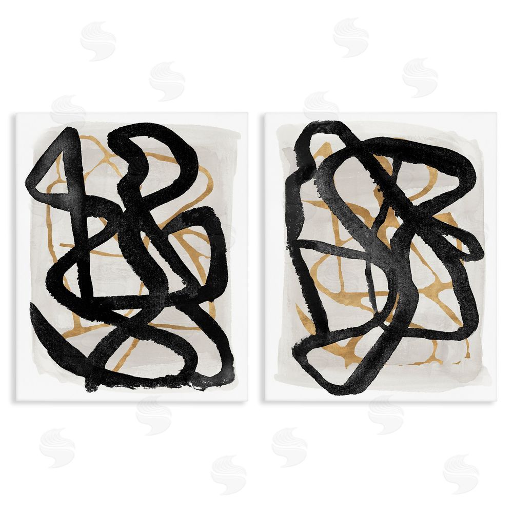 Sundance Graphics Contemporary Hindsight Squiggles Canvas Wall Art Print