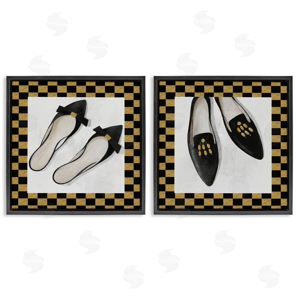 Sundance Graphics Black Flats & Sliders Black Floating Frame Canvas Wall Art Print