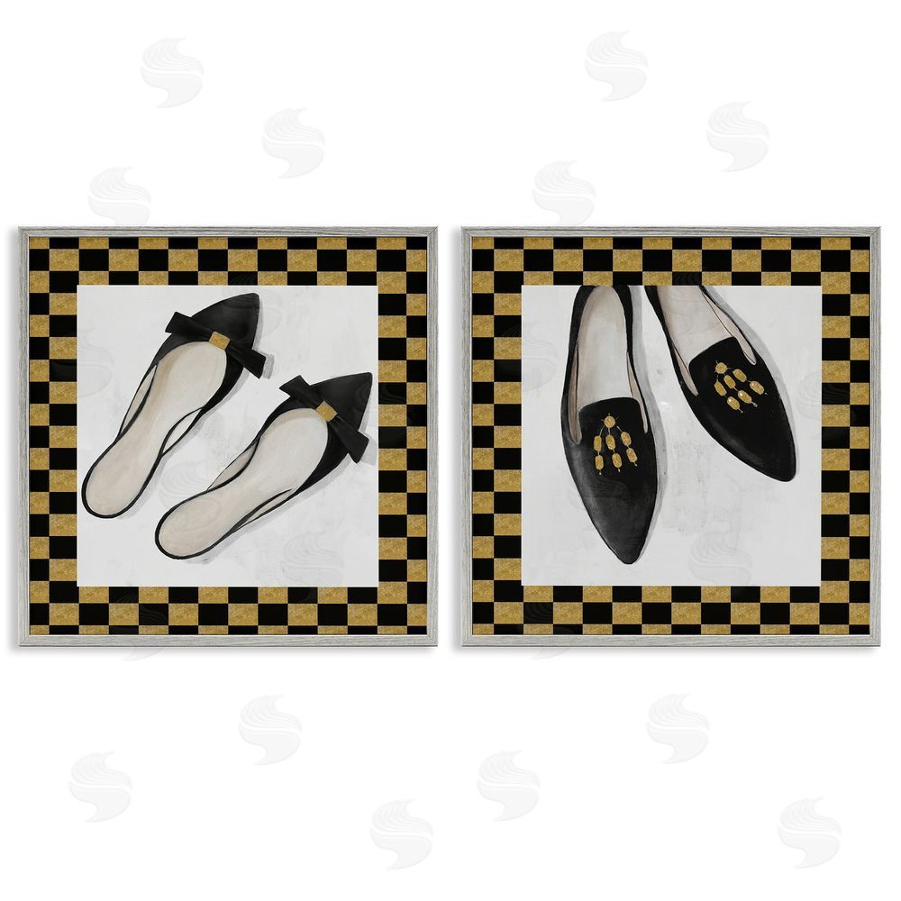 Sundance Graphics Black Flats & Sliders Gray Framed Giclee Wall Art Print