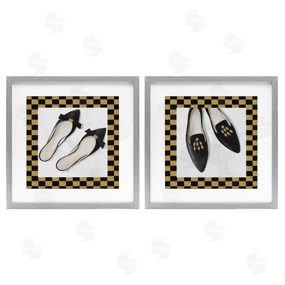 Sundance Graphics Black Flats & Sliders Gray Framed Print Under Glass Wall Art
