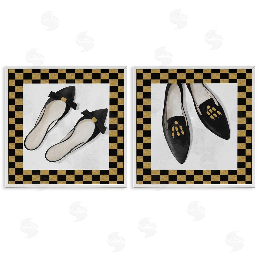Sundance Graphics Black Flats & Sliders White Framed Giclee Wall Art Print