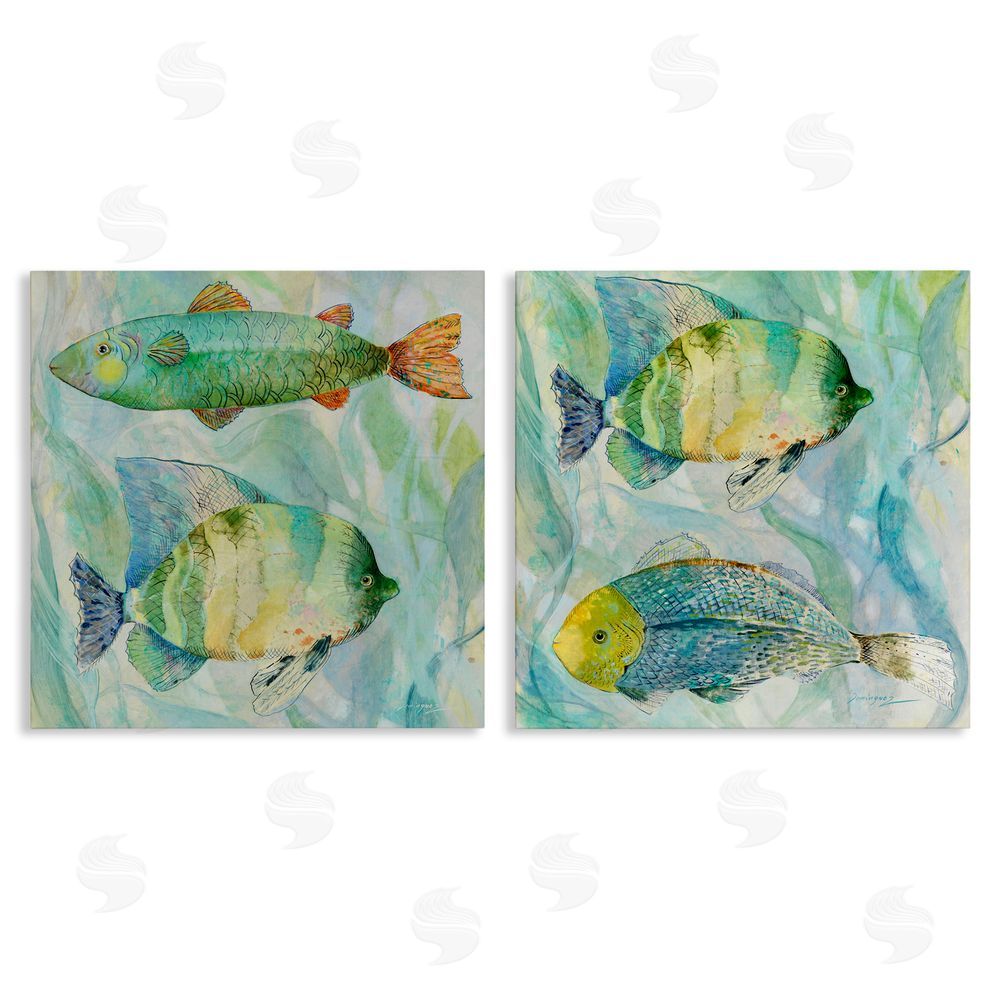 Lorenzo Collective Sweet Fish Aquatics Stretched Canvas Wall Art Print