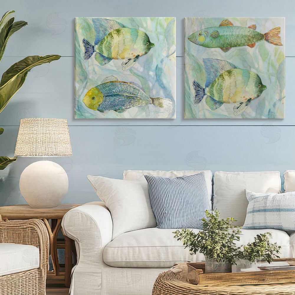 Lorenzo Collective Sweet Fish Aquatics Stretched Canvas on Wall