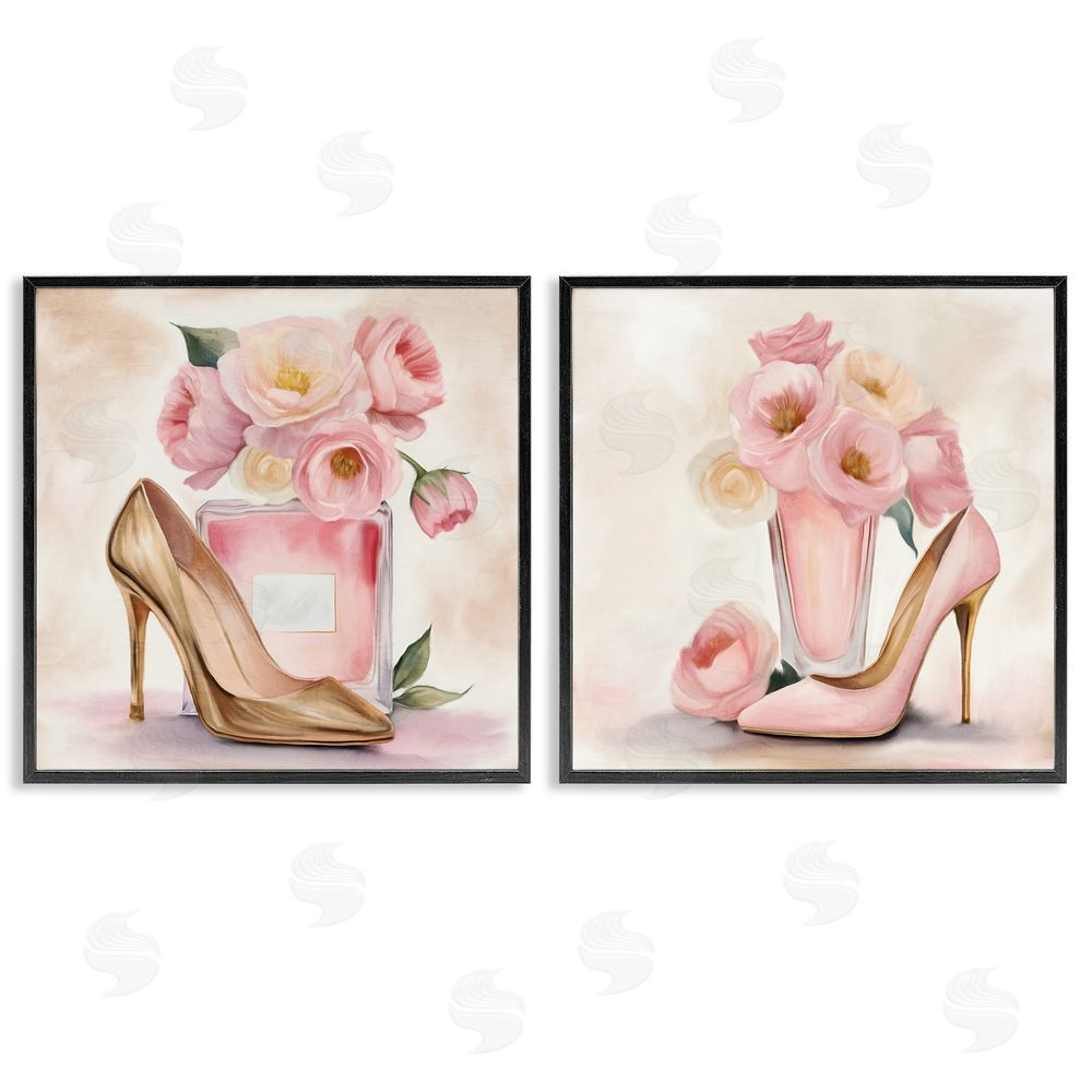 Kim Allen Blush Pink Beauty Black Framed Giclee Wall Art Print