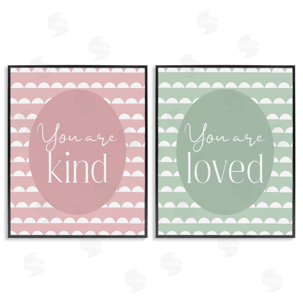 Christine Simpson Art Pastel Kind & Loved Black Framed Giclee Wall Art Print