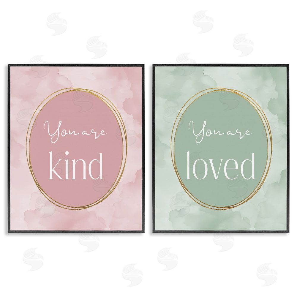 Christine Simpson Art Pastel Golden Affirmations Black Framed Giclee Wall Art Print