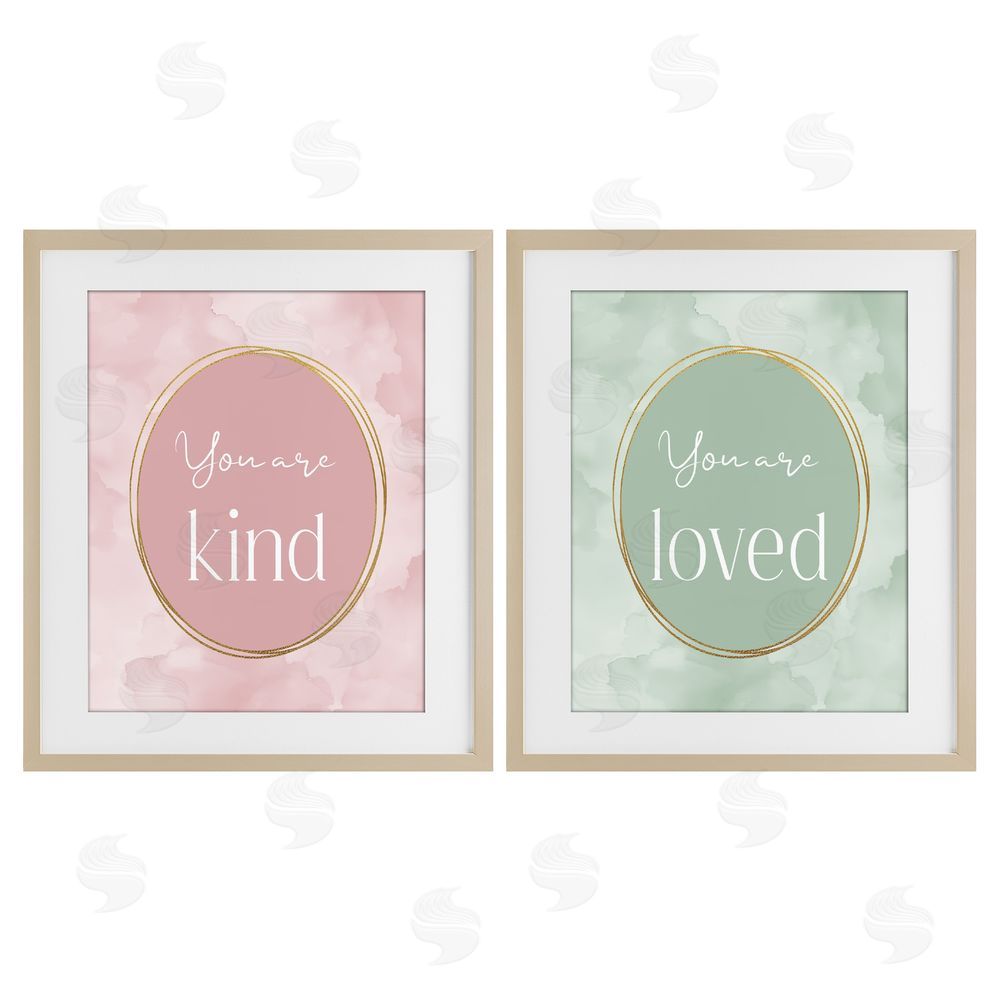 Christine Simpson Art Pastel Golden Affirmations Brown Framed Print Under Glass Wall Art