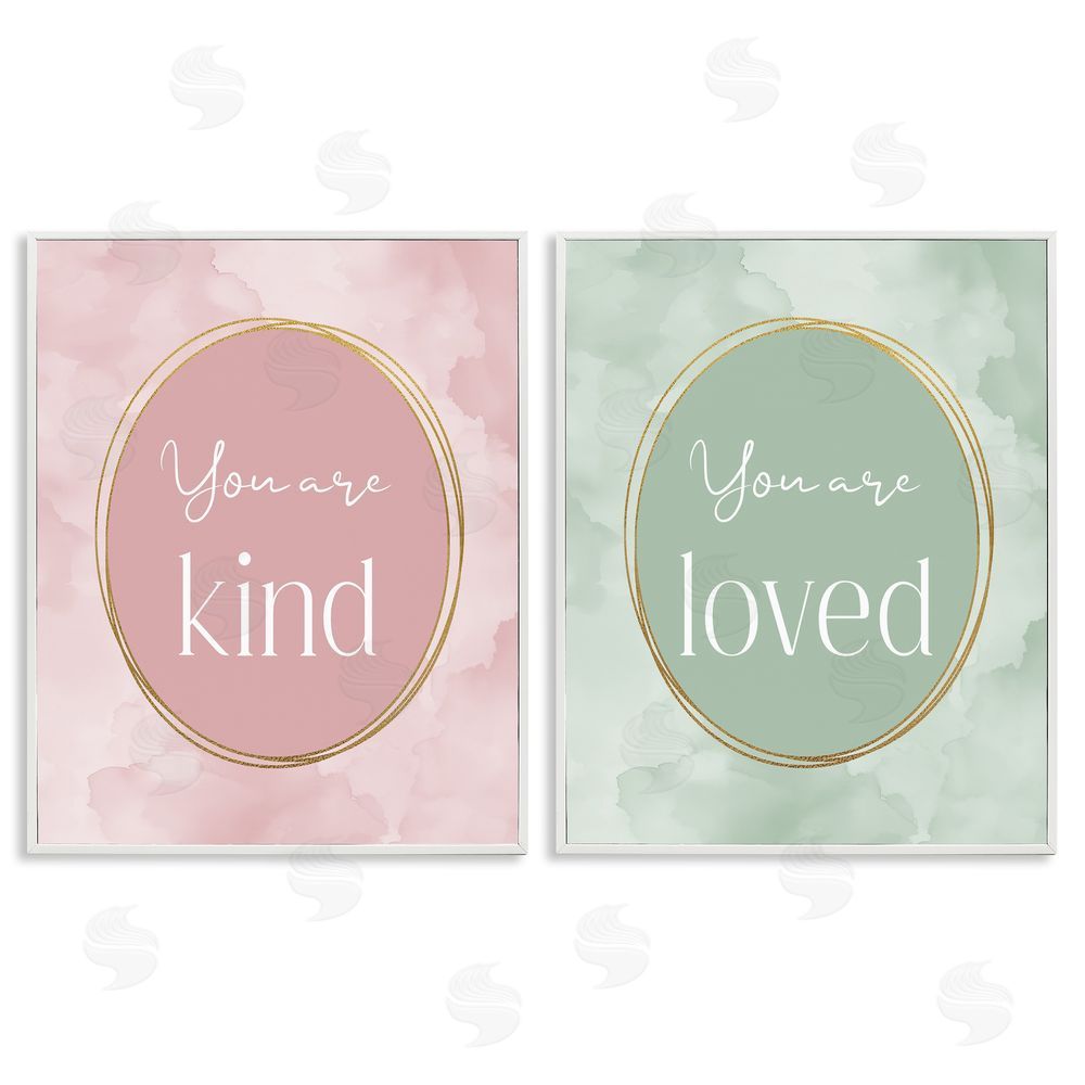 Christine Simpson Art Pastel Golden Affirmations White Framed Giclee Wall Art Print