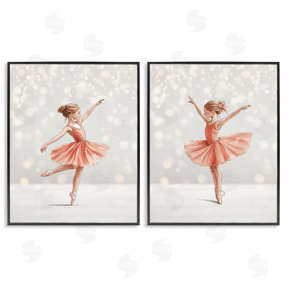 Christine Simpson Art Dancers In The Light Black Framed Giclee Wall Art Print