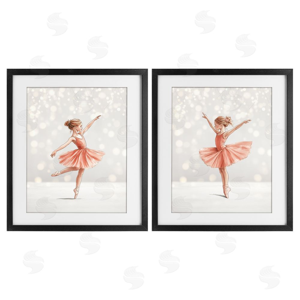 Christine Simpson Art Dancers In The Light Black Framed Print Under Glass Wall Art