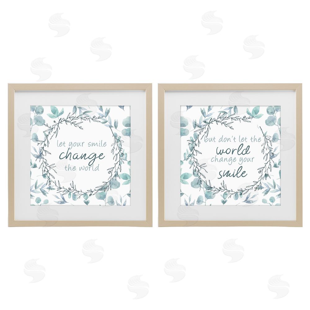 Kim Allen Inspirational Smile Quotes Brown Framed Print Under Glass Wall Art