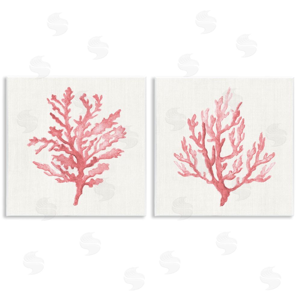 Janet Tava Rosy Pink Coral Branches Wooden Wall Plaque Art Print